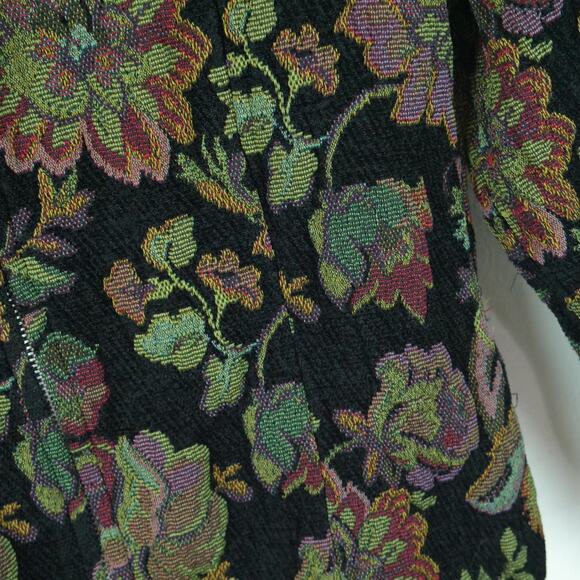 Vintage Small Tapestry Jacket 90s Y2K Whimsigoth Witchy Artsy Goth Quirky Zip Up - Picture 4 of 9